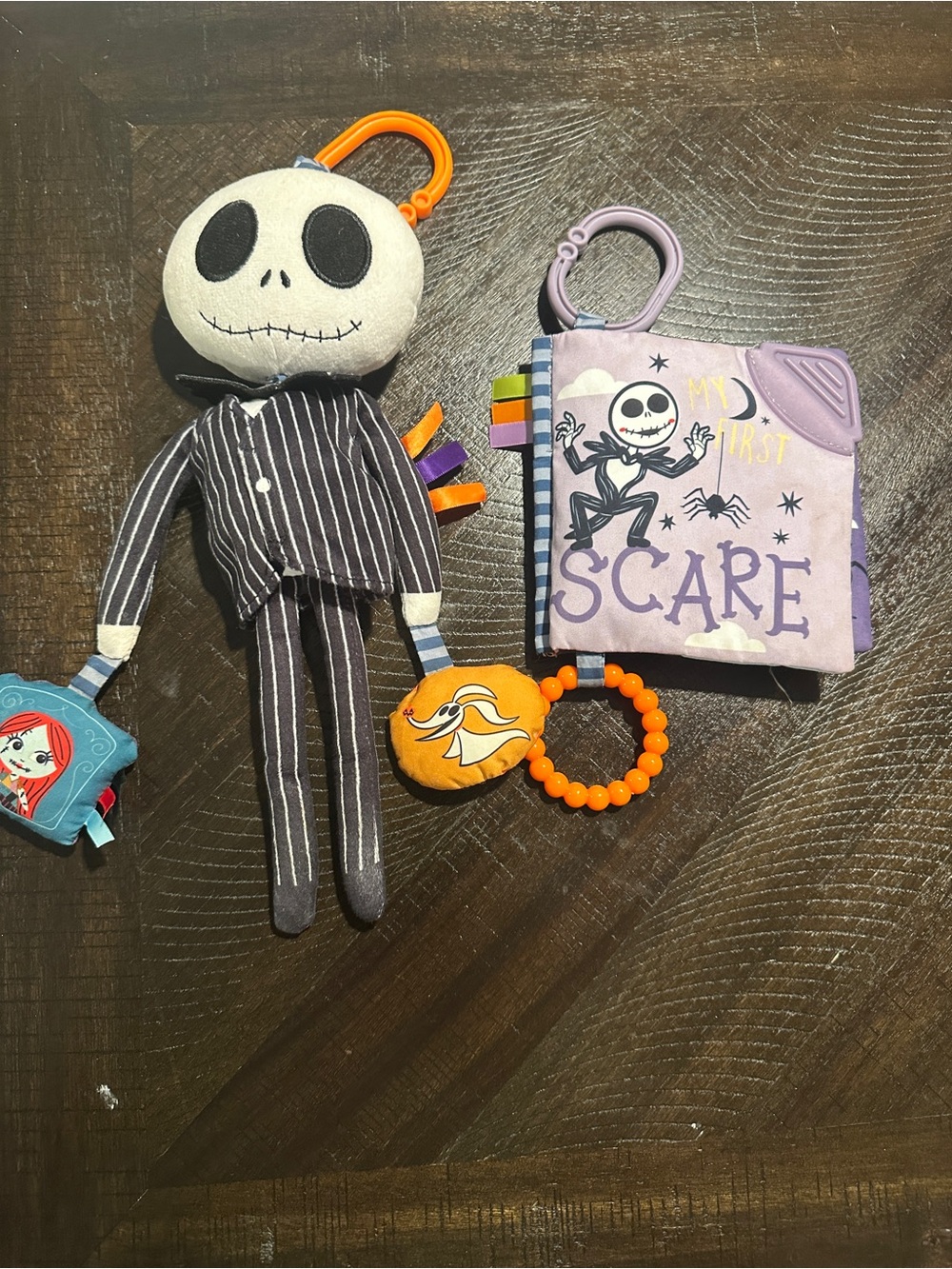 Nightmare before Christmas baby toys jack skellington pull activity soft book